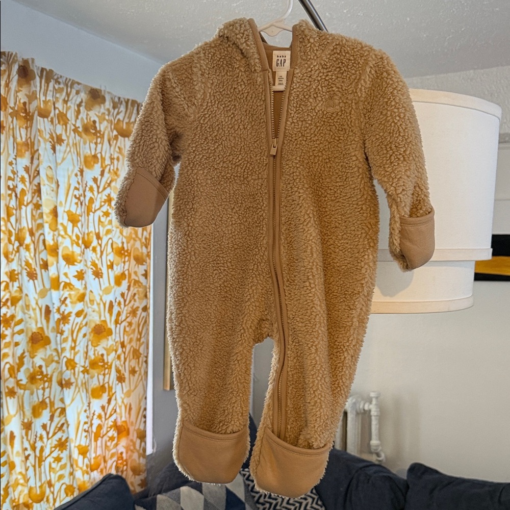 GAP Kids Cozy Brown Fleece Footie